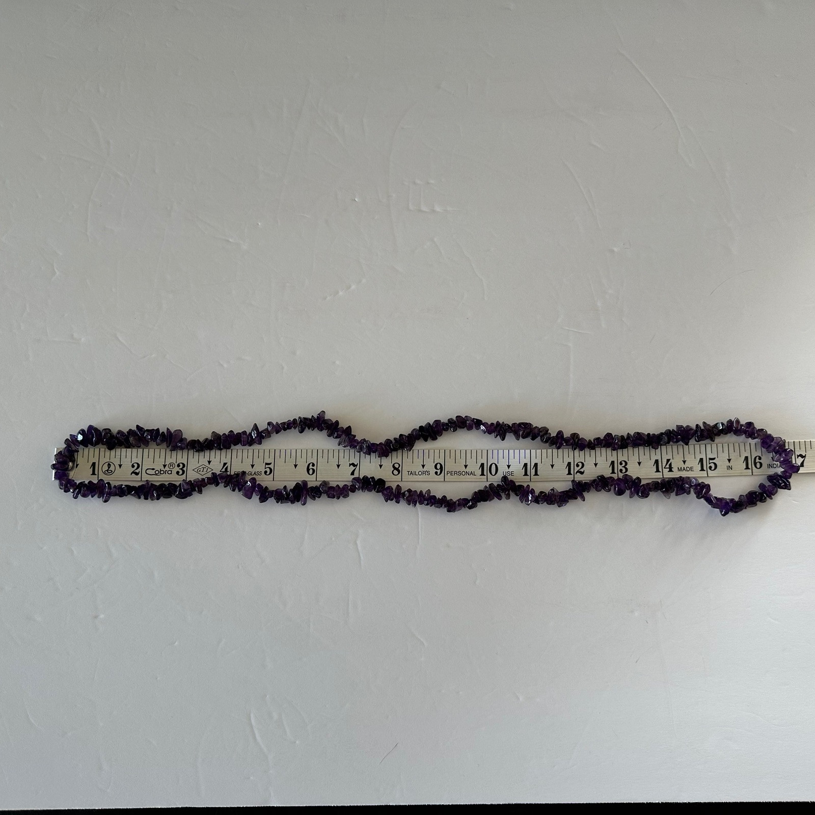 Polished Gem Amethyst Chips 34″ Necklace & Beaded Knotted 18″ Amethyst Necklace