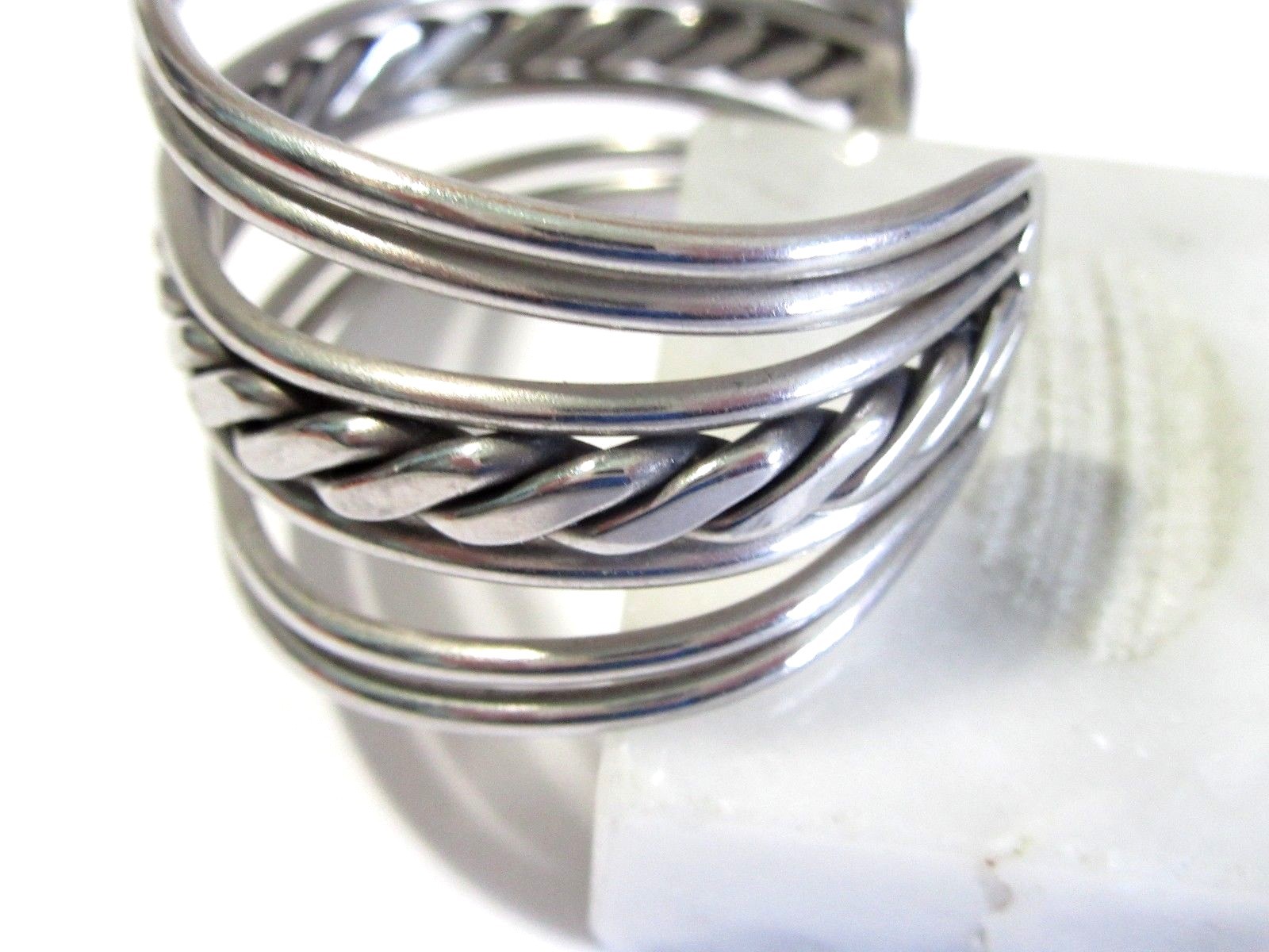 SILVER TONE CUFF BRACELET OPEN WORK WIDE DIFFERENT PATTERNS GYPSY BOHO