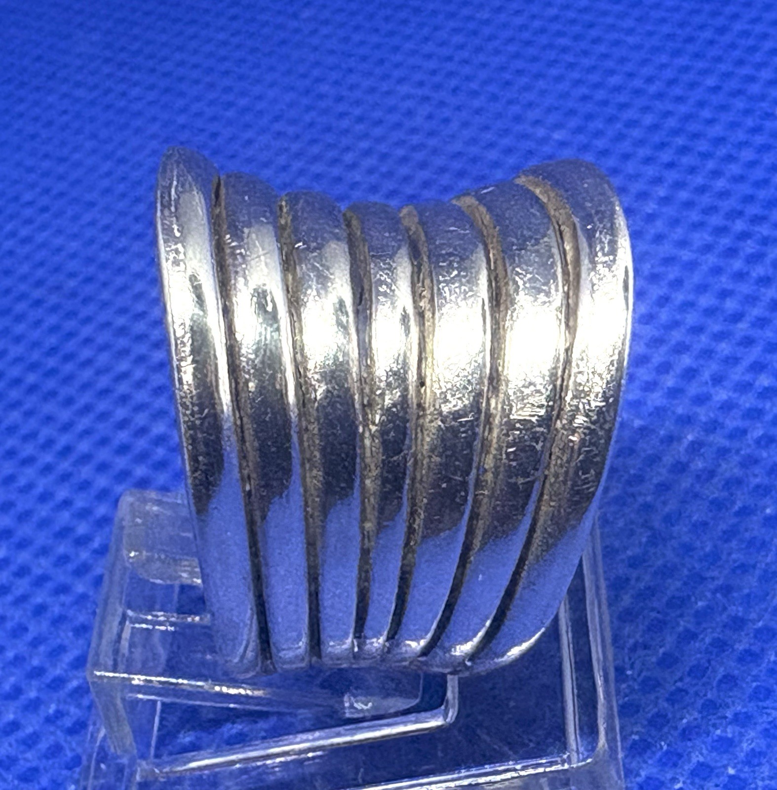 (09) Saddle Modernist 6.9g 1970 Vintage 925 Sterling Silver Multi Ring Size 5.25
