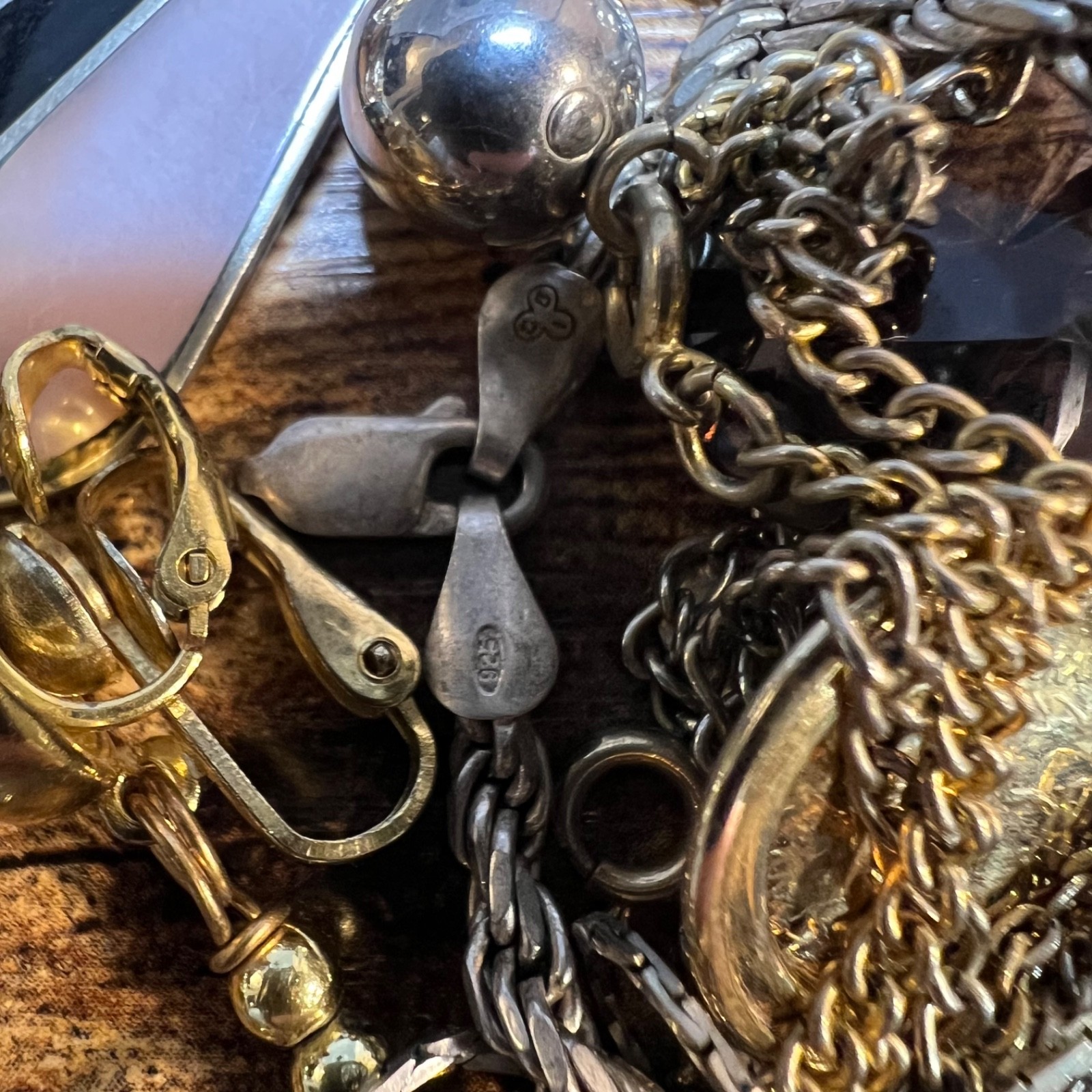 Vintage Estate Junk Drawer Lot: Jewelry, Pins, Coin, Collectibles, Tangled