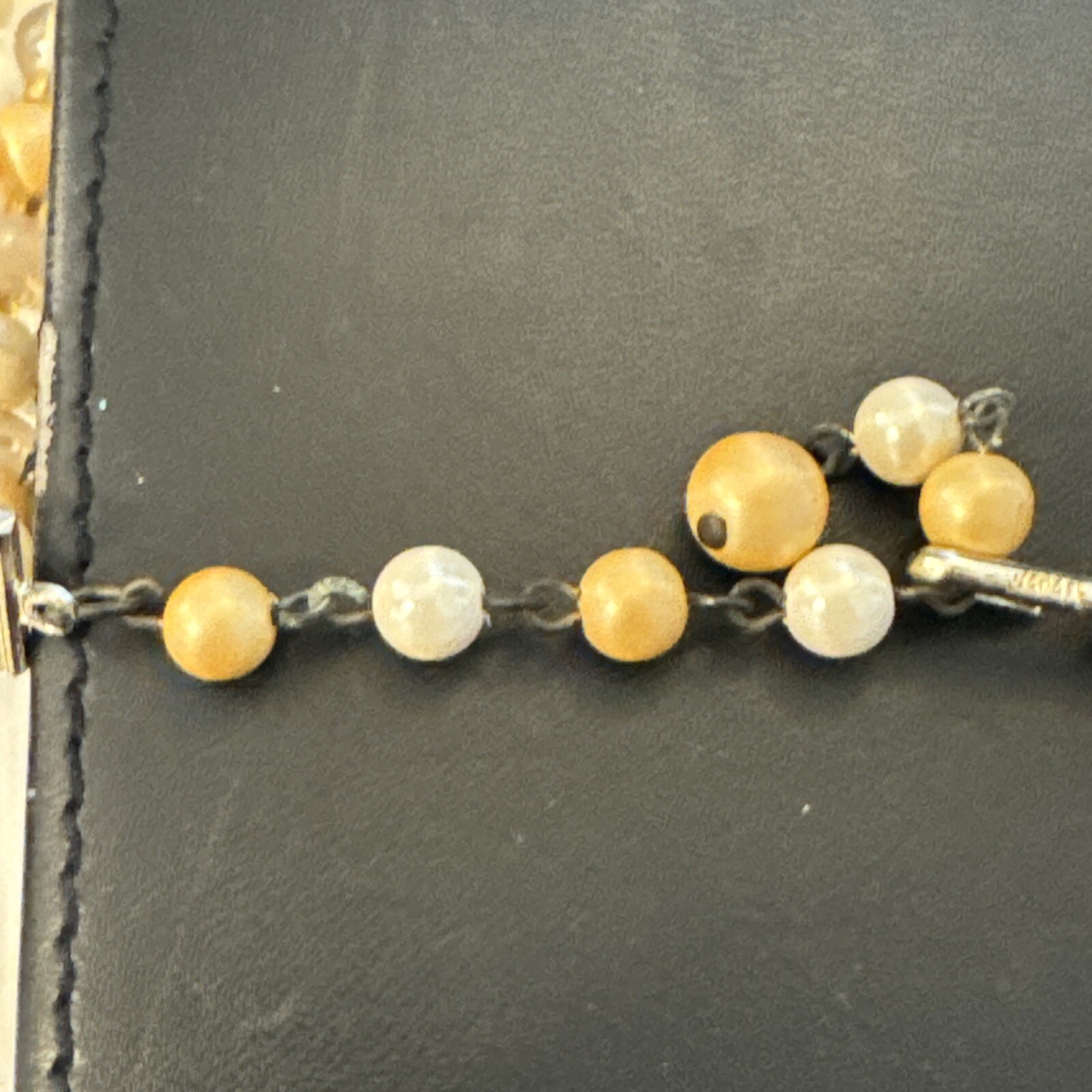 Vintage Japan Glass Sugar Bead Import Necklace 1960’s Graduated Multi Strand