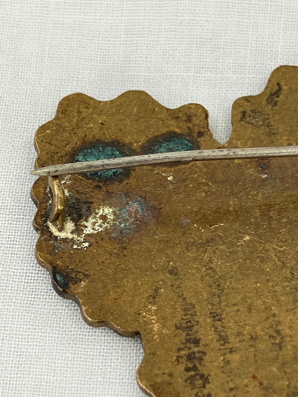 Vintage Enamel Pansy Brooch Flower Shaped Pin