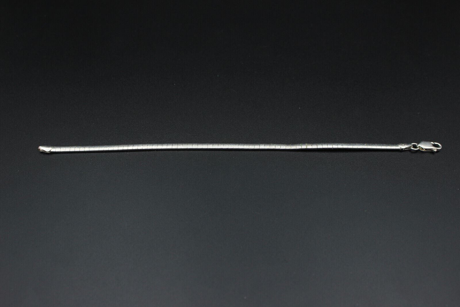 Smooth Heavy 6g Solid Plain Omega VTG 925 Sterling Silver Women’s Bracelet 7in