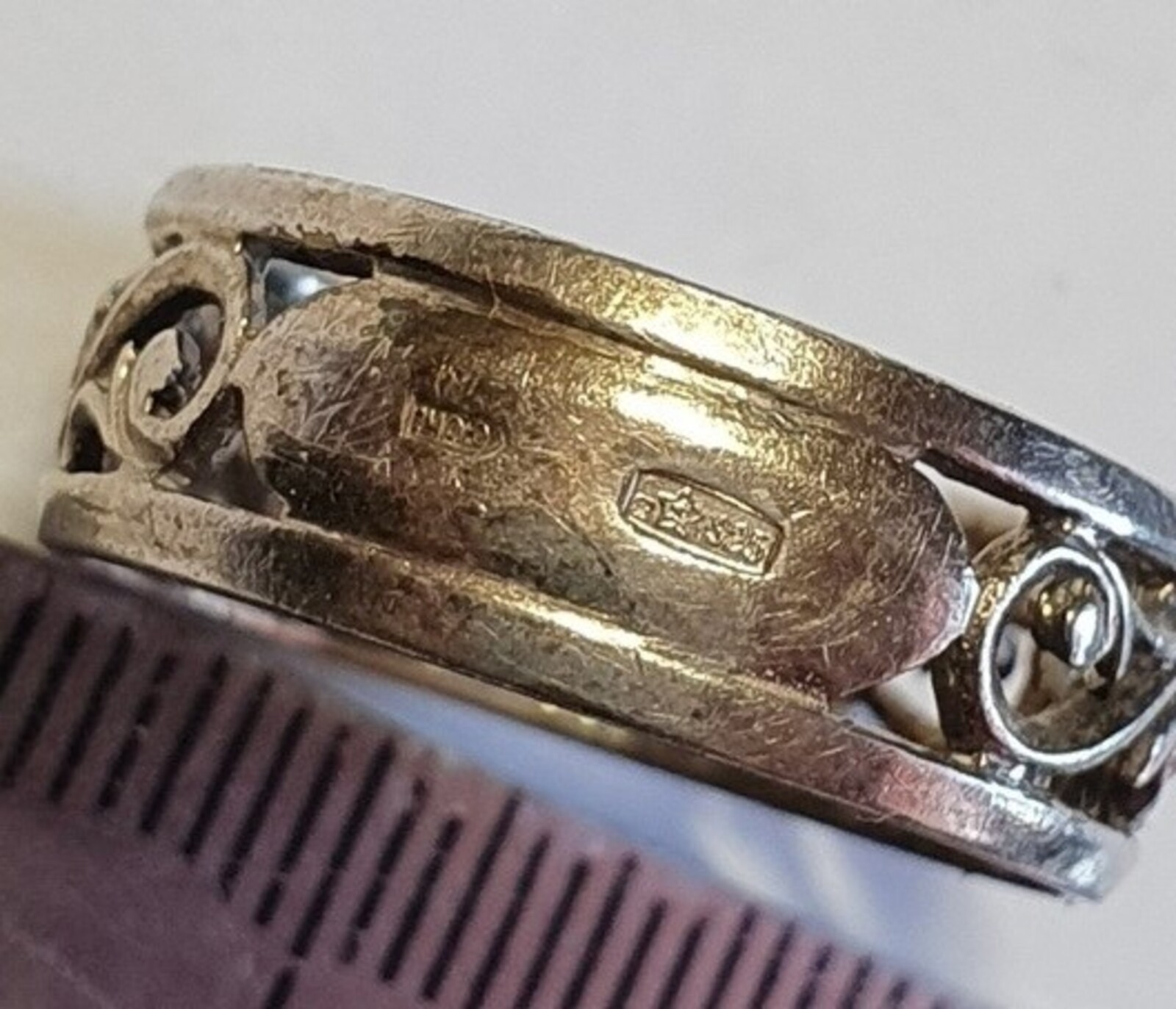 Vintage Soviet USSR ring sterling silver 925 ⭐ Size 8 Weight 3.15 g.