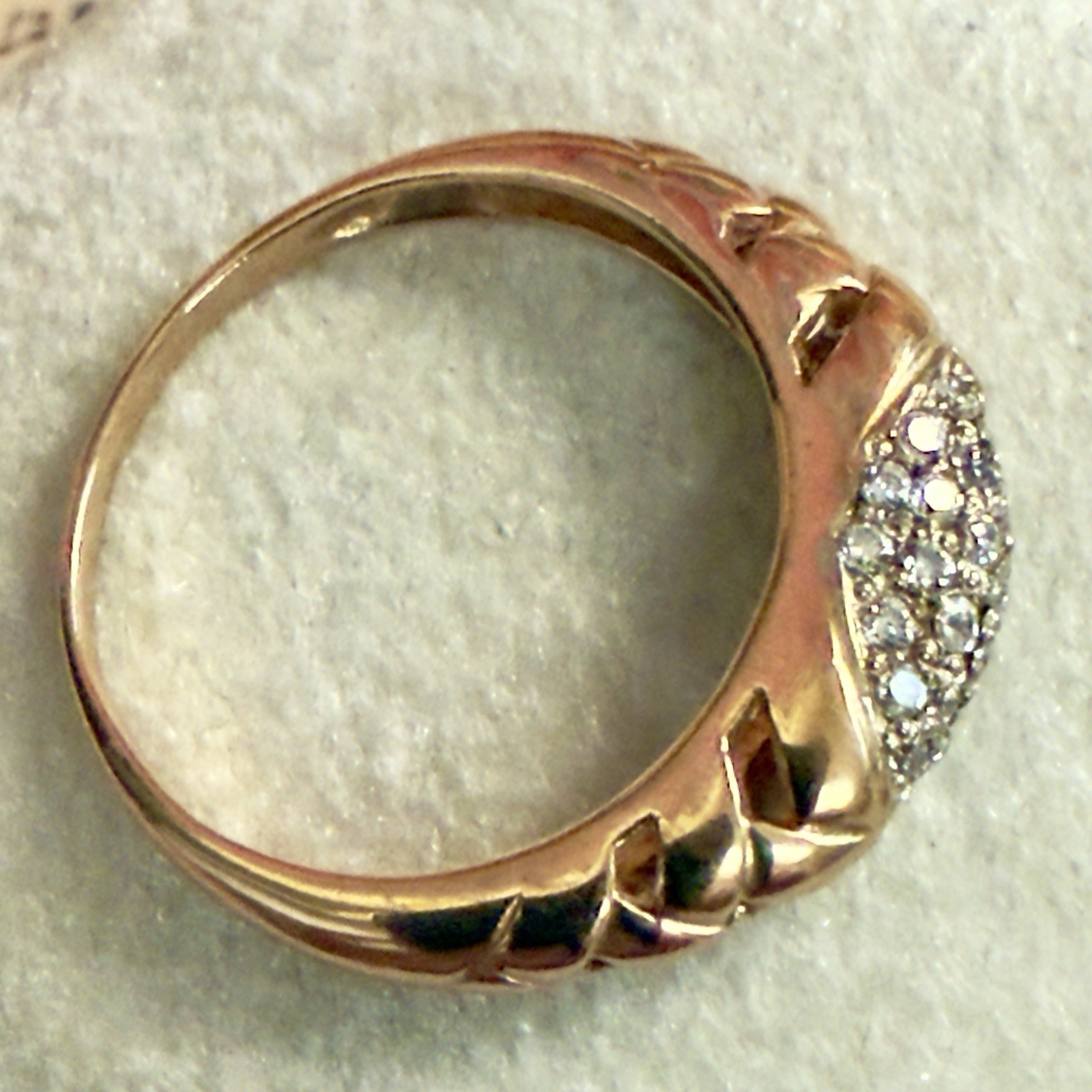 Size 7.25 – 14K 585 Gold Ring – Stunning Vintage East European – #1770