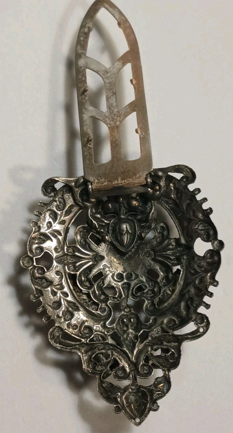 Rare, Vintage Broach/Dress Clip from 1895 To 1910 Era. Sterling Silver Plated.