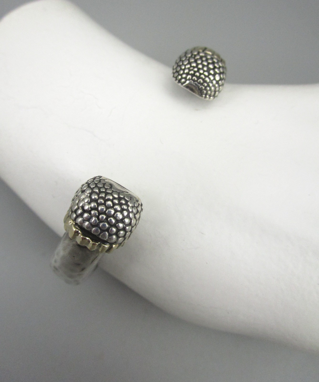 SCARCE DIAN MALOUF STERLING SILVER 14K CUFF BRACELET 40.9G