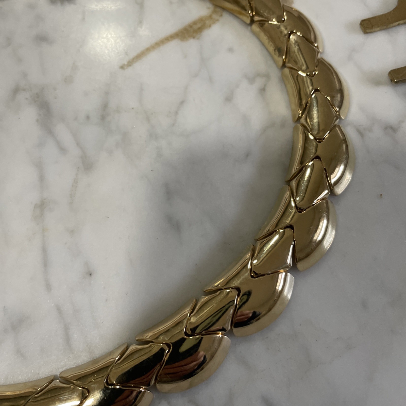 VTG New Gold Plated 17 Mm 18” Link Neck Awesome