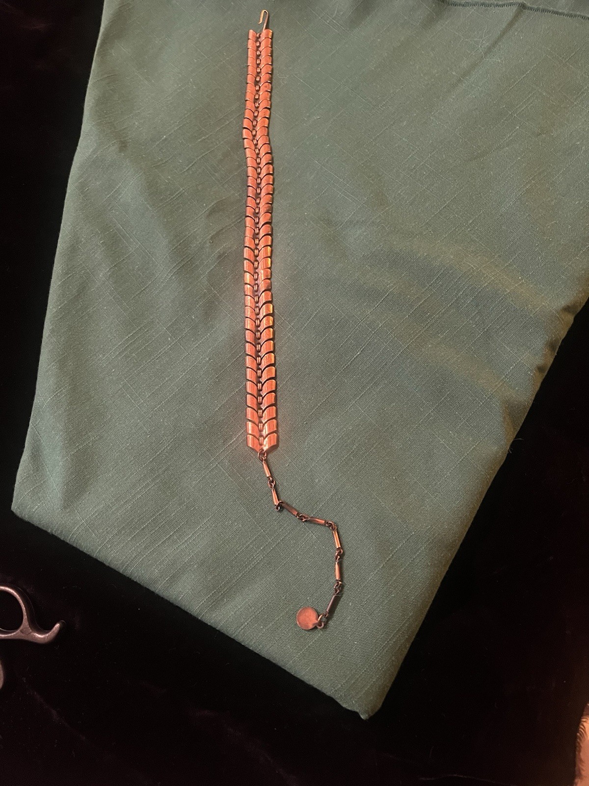 Vintage Copper Necklace. With Chain and Hook Clasp. Great Condition