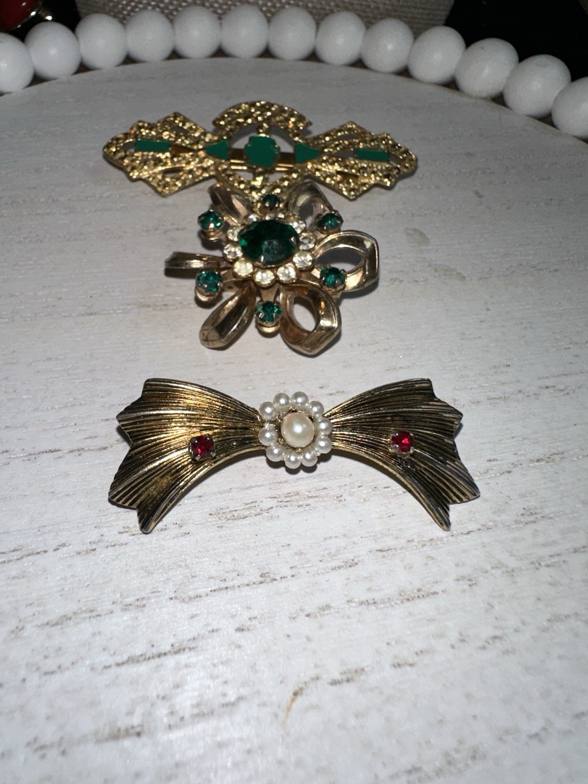 Vintage Mixed Lot Of 3 Brooches Different Variety