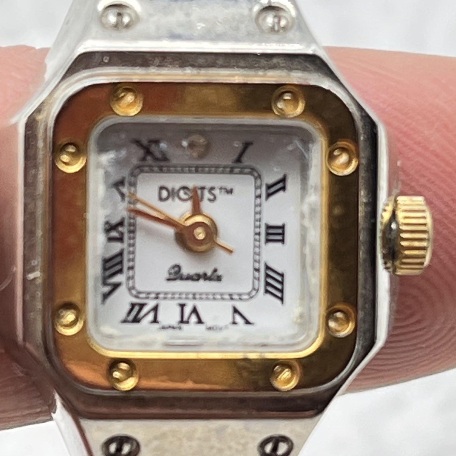 Vintage Digits Bonetto Watch Ring Stretch Band OS NOT RUNNING