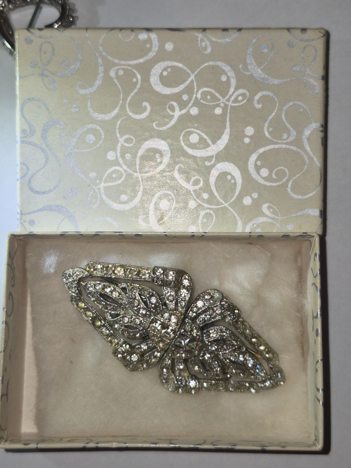 coro duette dress clip brooch signed vintage