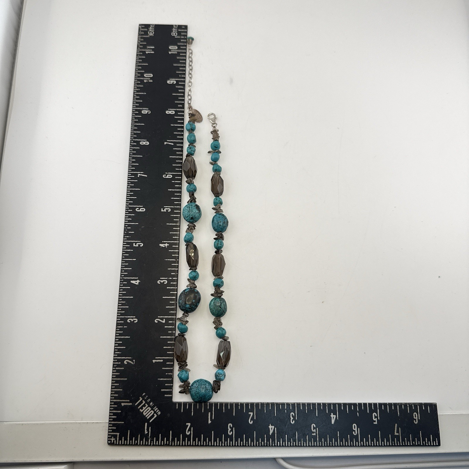 Deb Guyot Necklace Blue Turquoise Quartz Sterling Silver 925 HSN Beaded Matrix