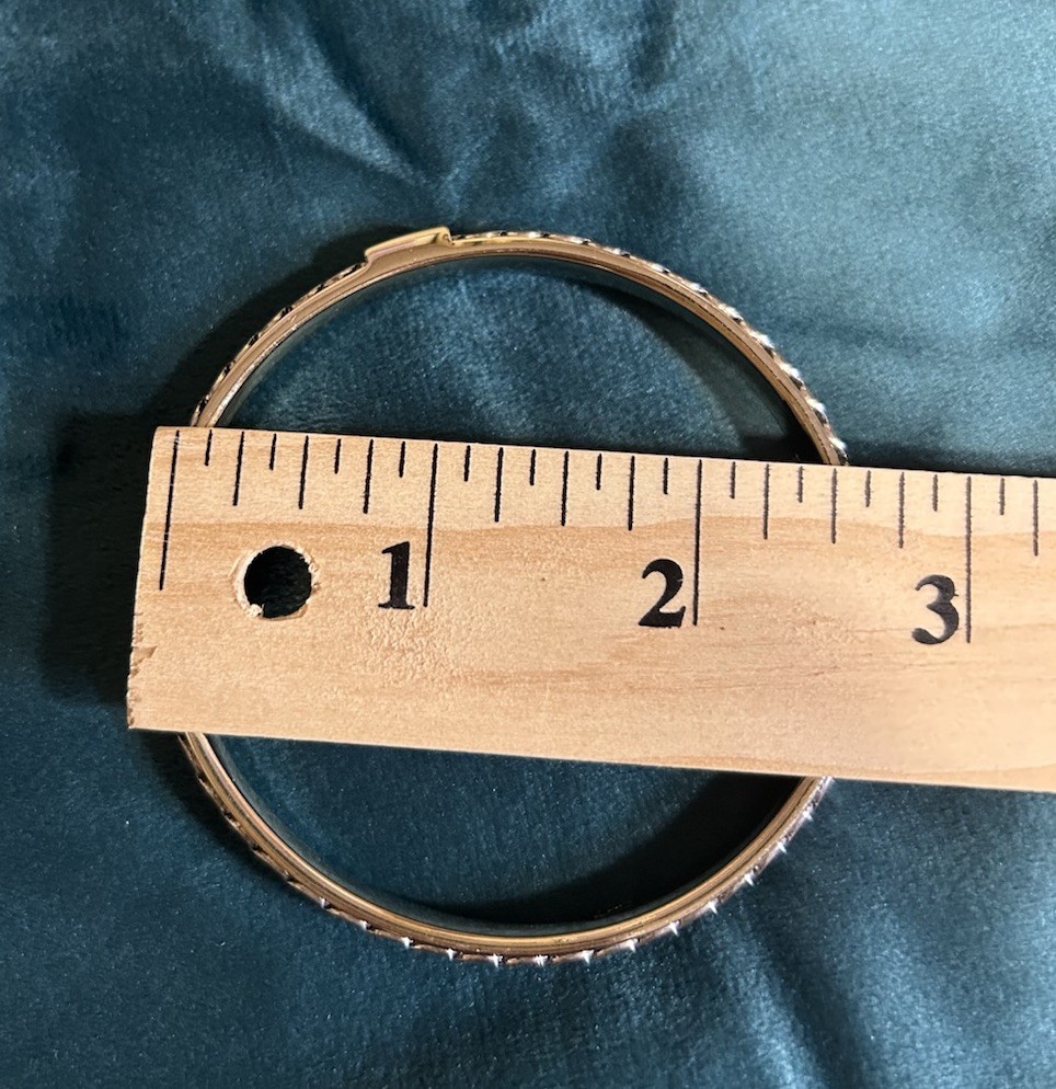 …Liz Claiborne…Gold Tone, Braided Silver Tone Design Bangle Bracelet…