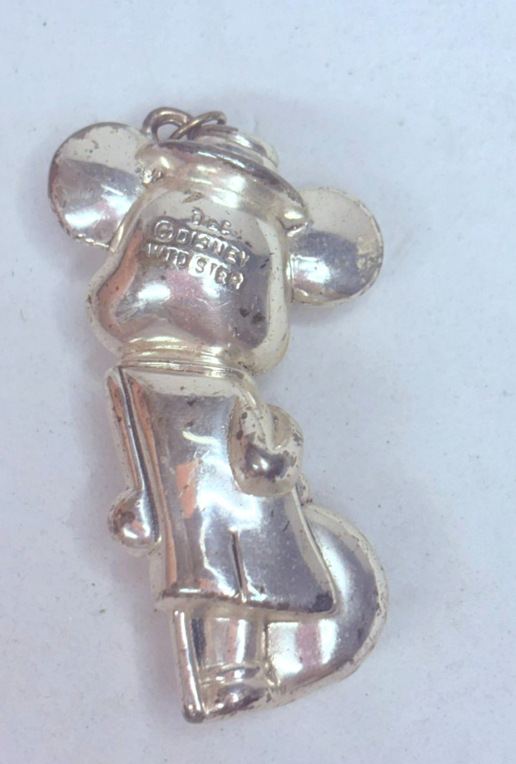 Rare Vintage Disney 925 Sterling Silver Top Hat Mickey Mouse Charm