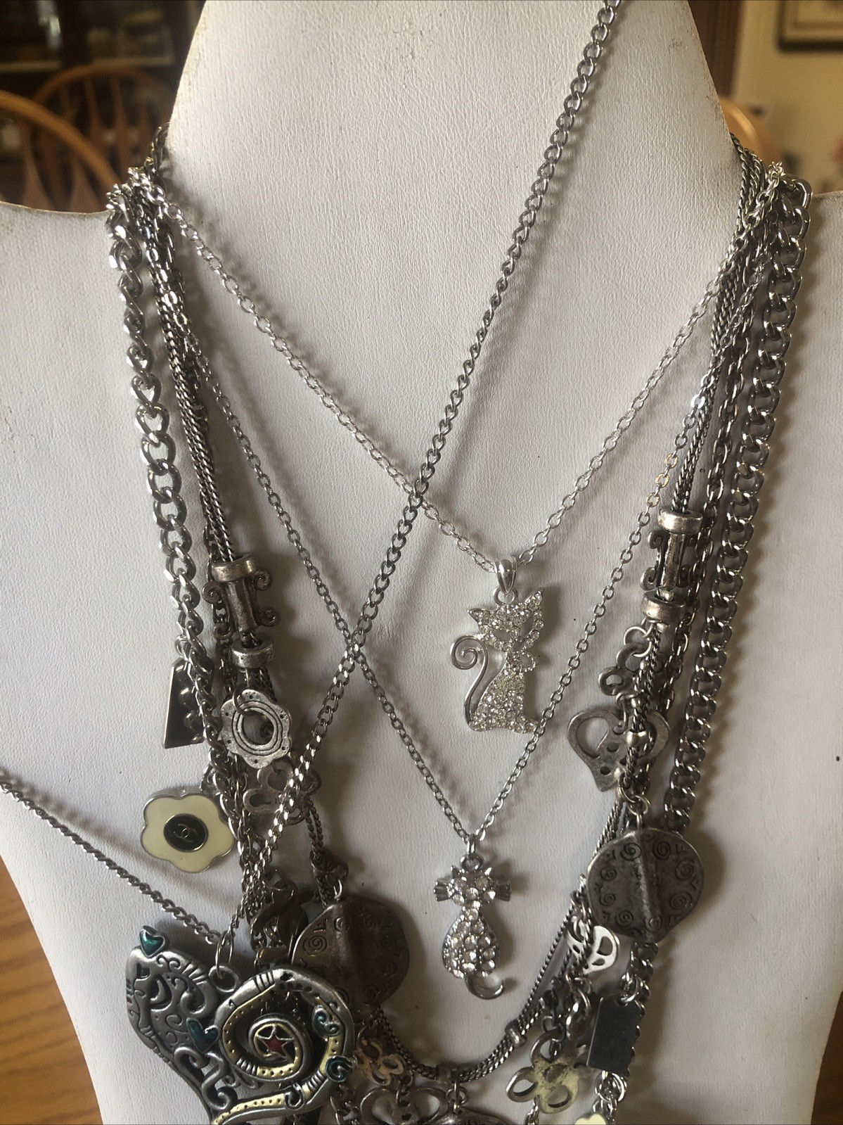 Six Fashion Necklaces with Hearts, Cats, Flowers And MORE!