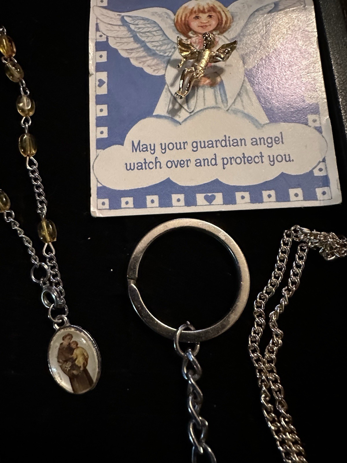Vintage To Now Estate Costume Jewelry Lot Catholic Religious Crosses Saints Etc