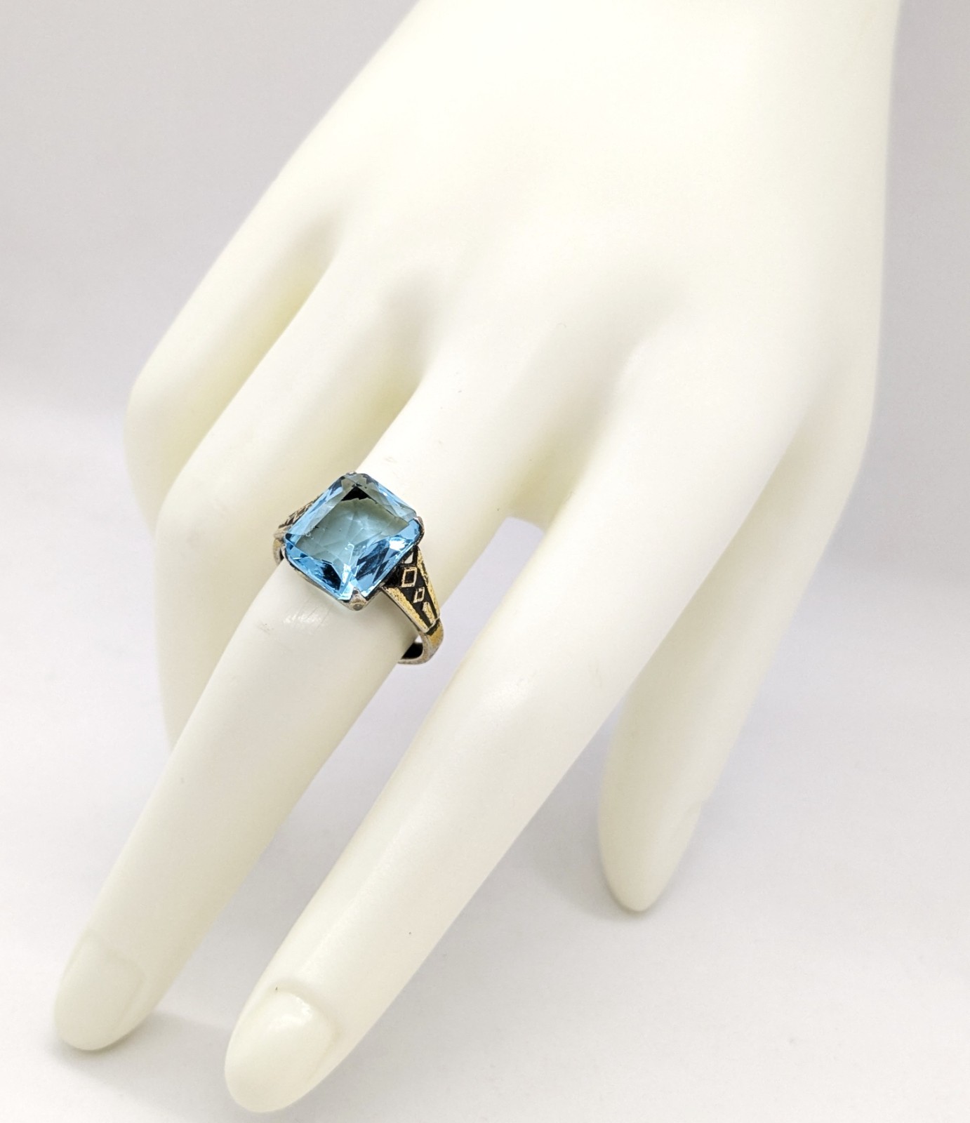 Vintage Luxury Soviet RING Silver⭐875 stamp Star USSR-size: 8US (18.5mm) UA #100