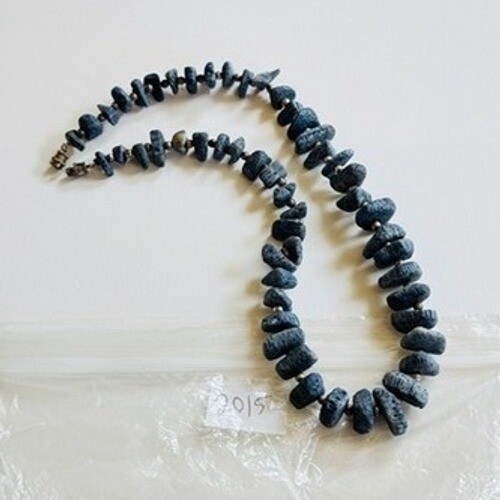 VTG Sponge Coral Necklace Authentic Genuine Natural Choker Blue Beaded Collar