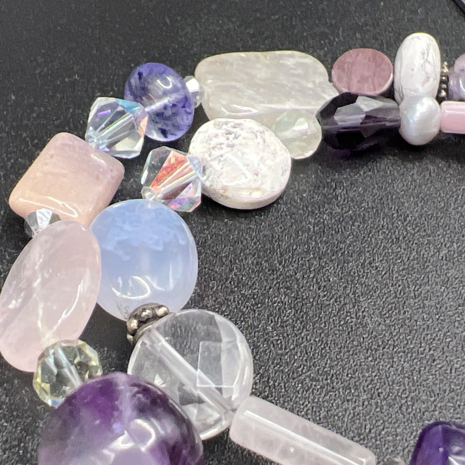 Chunky Southwestern Gemstone Crystal Necklace ~ 925 Sterling Silver ~ 20” ~ 44g