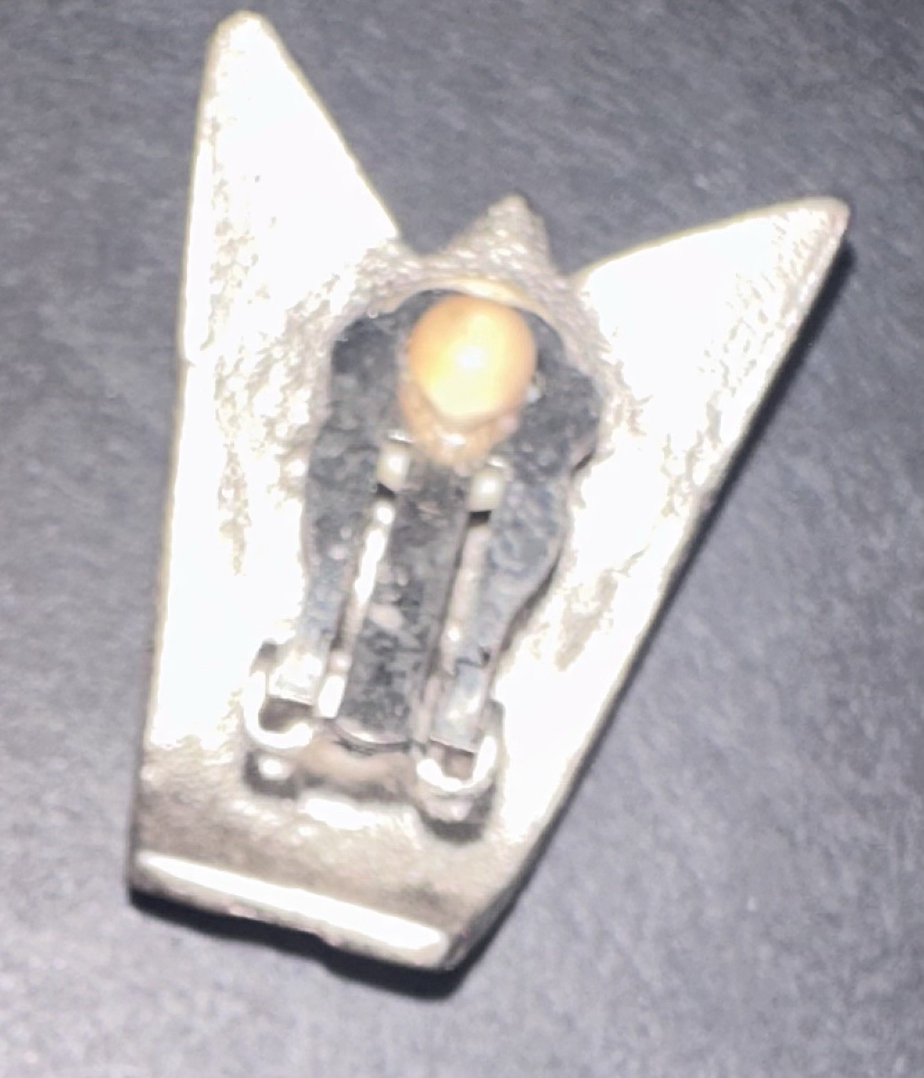 Vintage 1980s Silver Tone ORENA PARIS Clip-On Earrings ‘80s