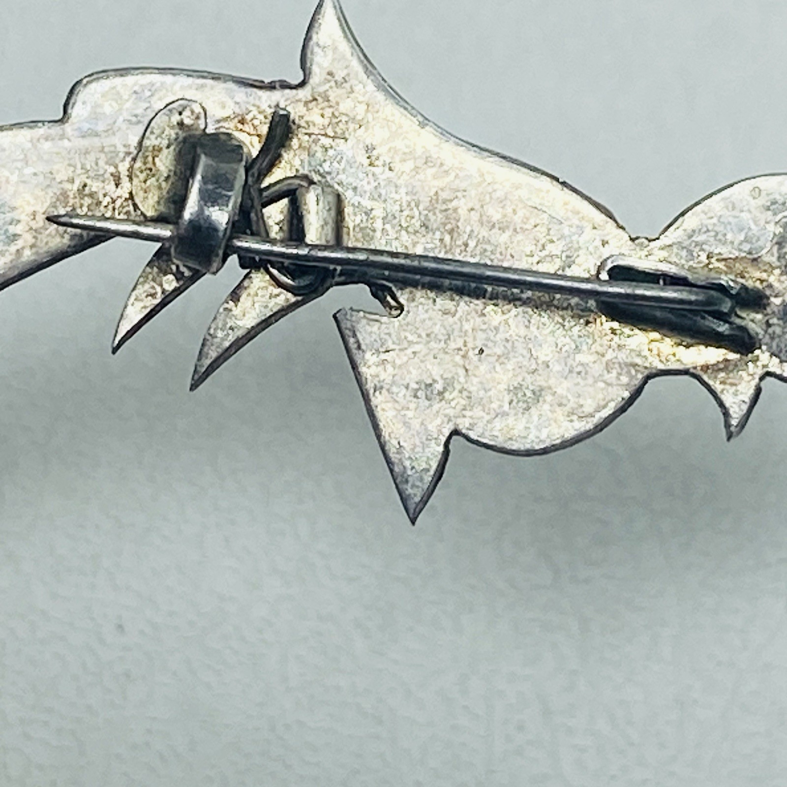 Vtg Jewelry Silver Guatemala Bird Paradise Brooch Pin Gold Wash Wing Unmarked
