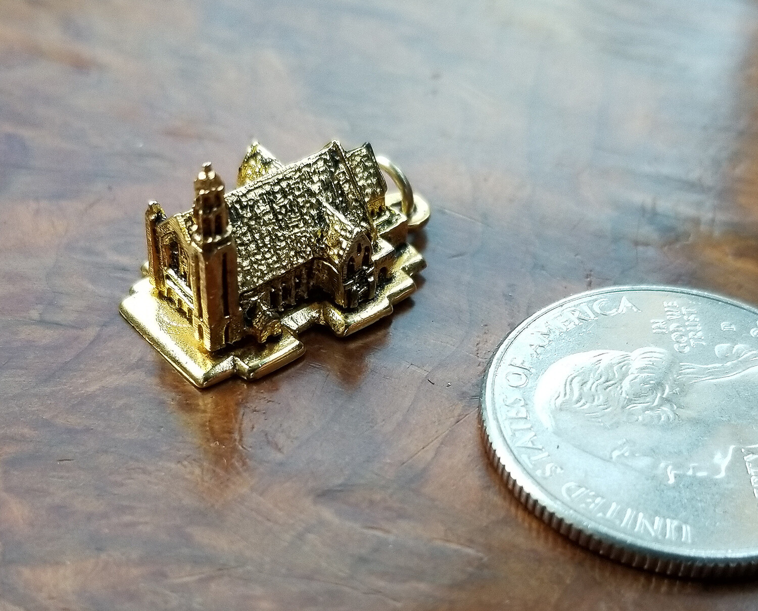 KINNEY Sterling Silver 3D Architectural Building Charm-Boys Town Chapel Omaha NE