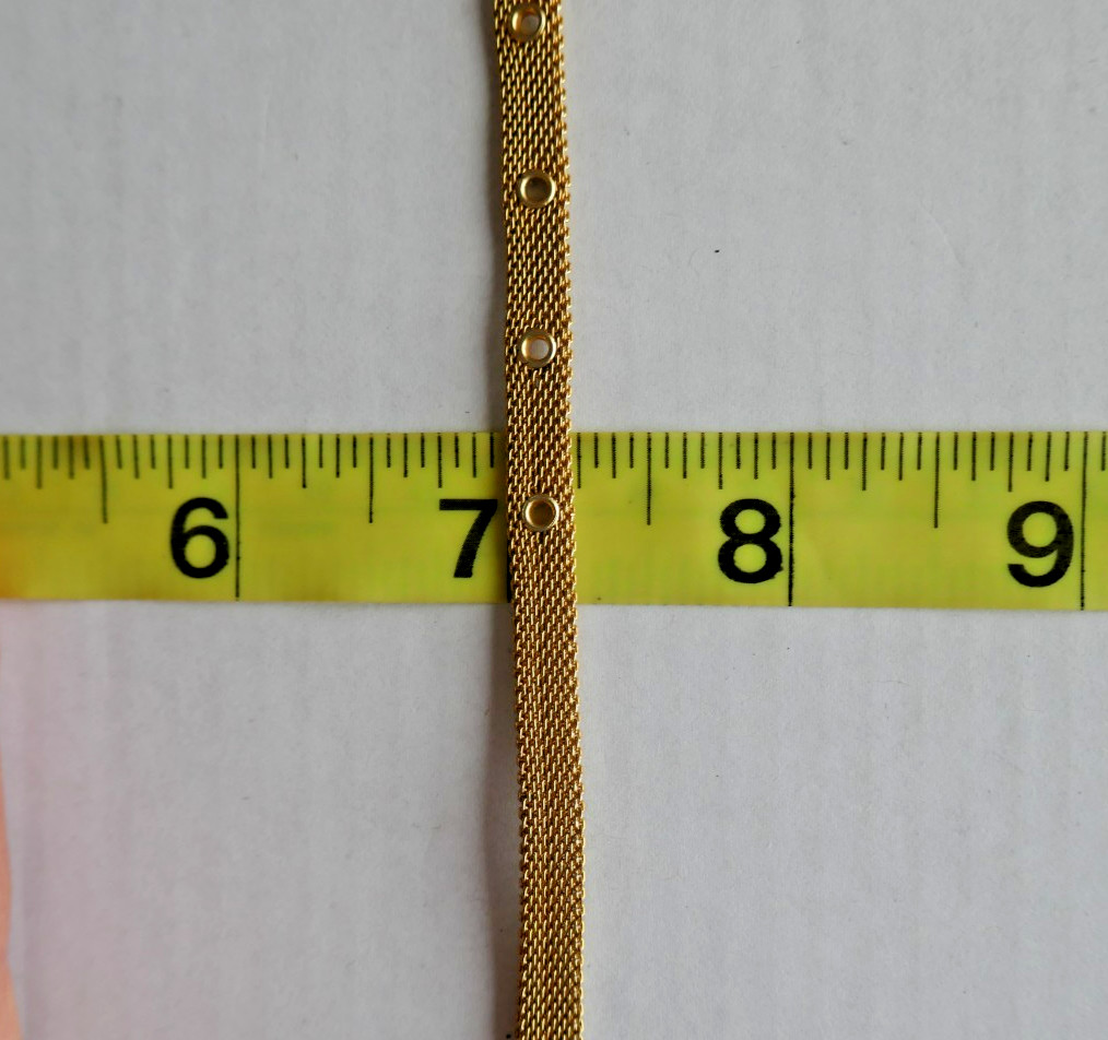 VTG GT Belt Buckle Mesh Chain Adjustable 15″ Total Length Choker Necklace 1/4″ W