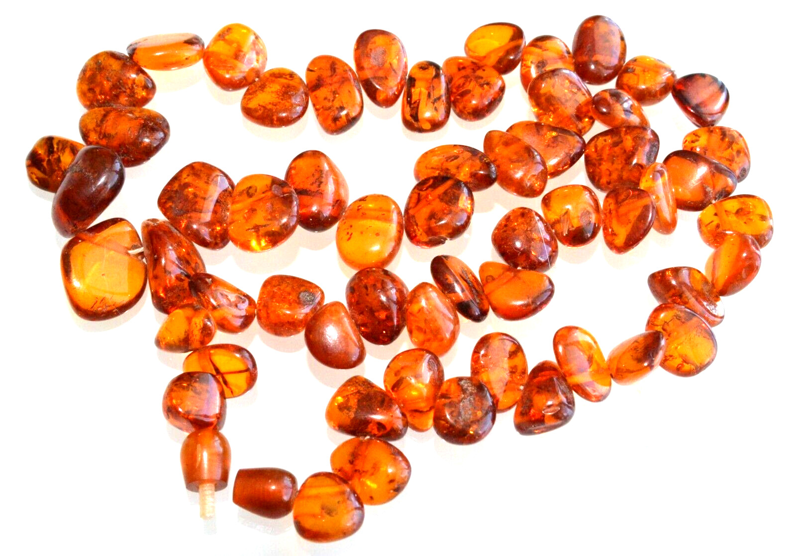 ✅60cm = 54gr RUSSIAN SOVIET BALTIC AMBER BEAD NECKLACE 琥珀 BRACELET STONE PENDANT