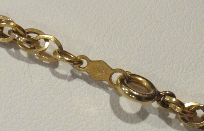 STUNNING! VTG 27.5” 12K GF Attleboro Co. (ACO) Chain Link Necklace 12.83g~3.5mm
