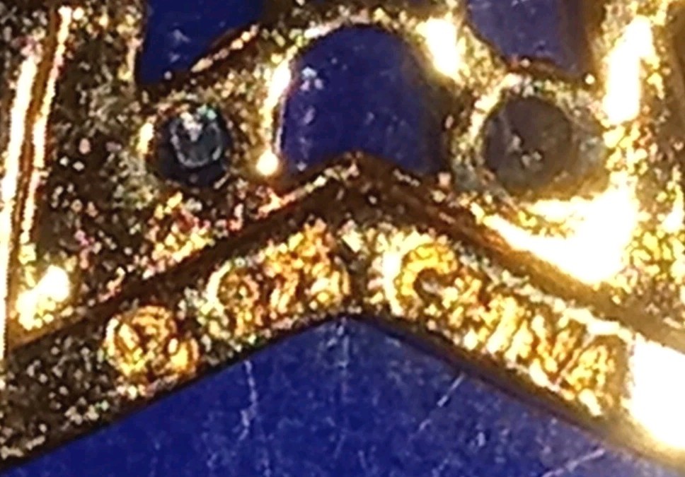 HSN blue Sapphire Vintage star necklace 925 And I Think Tiny Dia? Pics