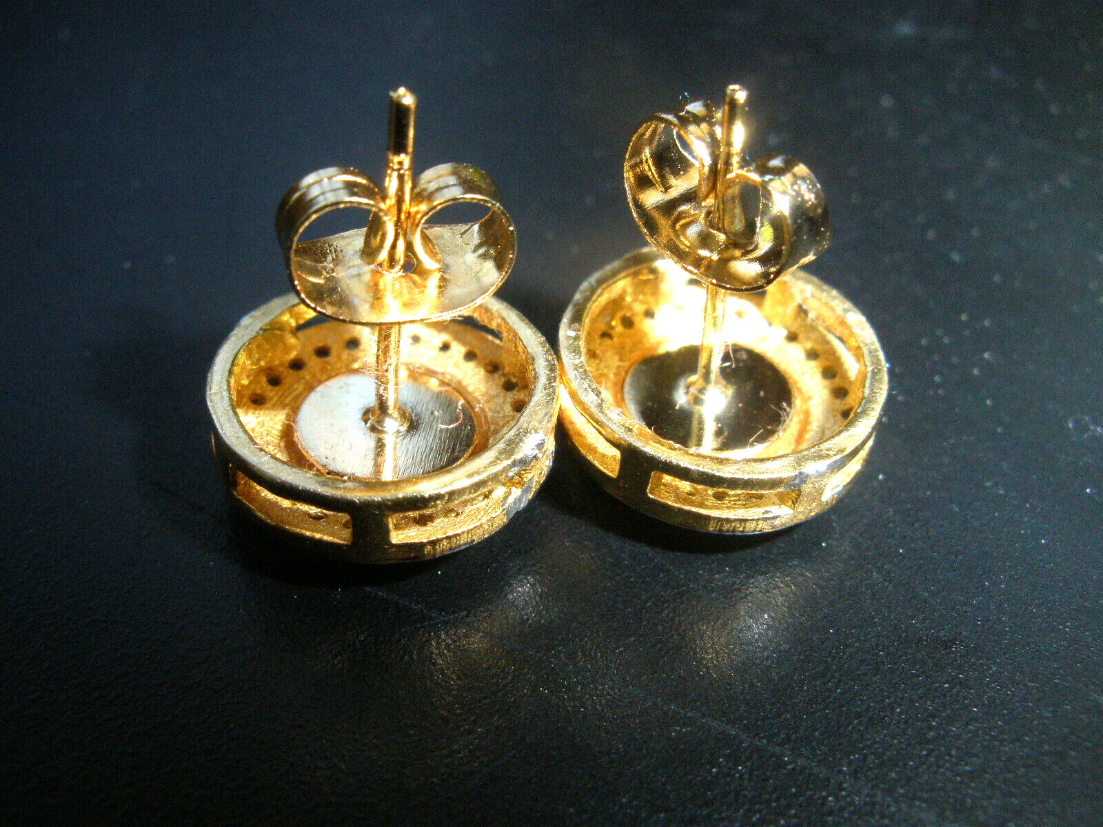 RADIANT GENUINE REAL 1 CT ROSE CUT DIAMOND ANTIQUE STUD 14K EARRINGS