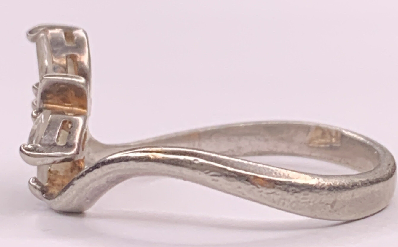 VTG Sterling 925 Signed CW Charles Winston Cubic Zirconia Dragonfly Ring SZ 8