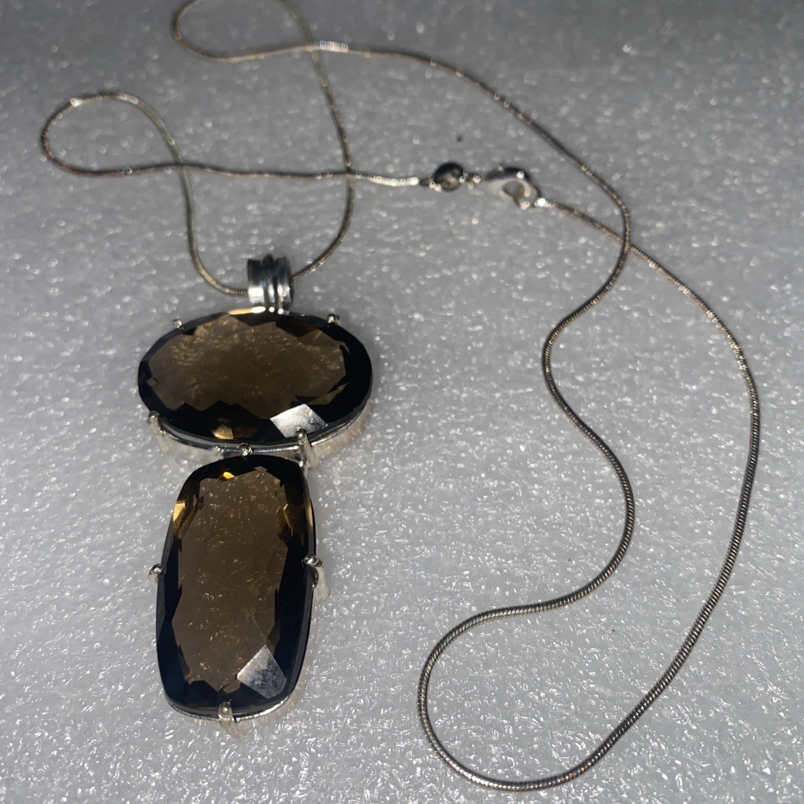 925 Sterling Silver Smoky Quartz Pendant