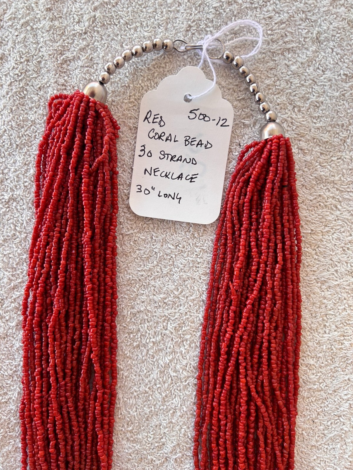 Vintage 30 Strand Real Genuine Coral Beads 30″ Long