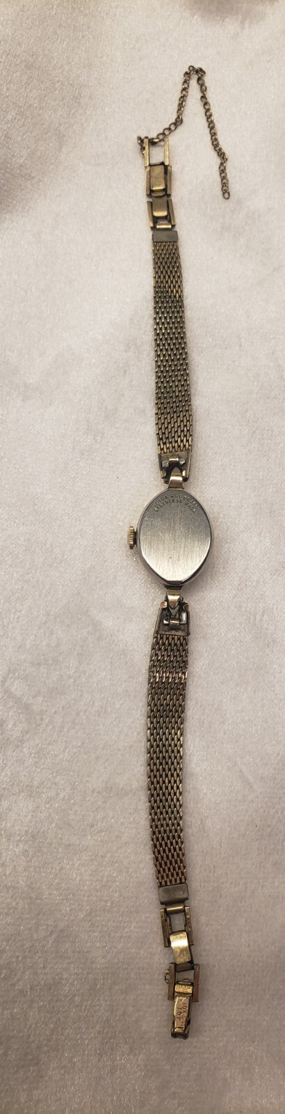 Vintage 10K Yellow RGP Wittnauer Geneve Petite Ladies Watch 10K GF Mesh Band