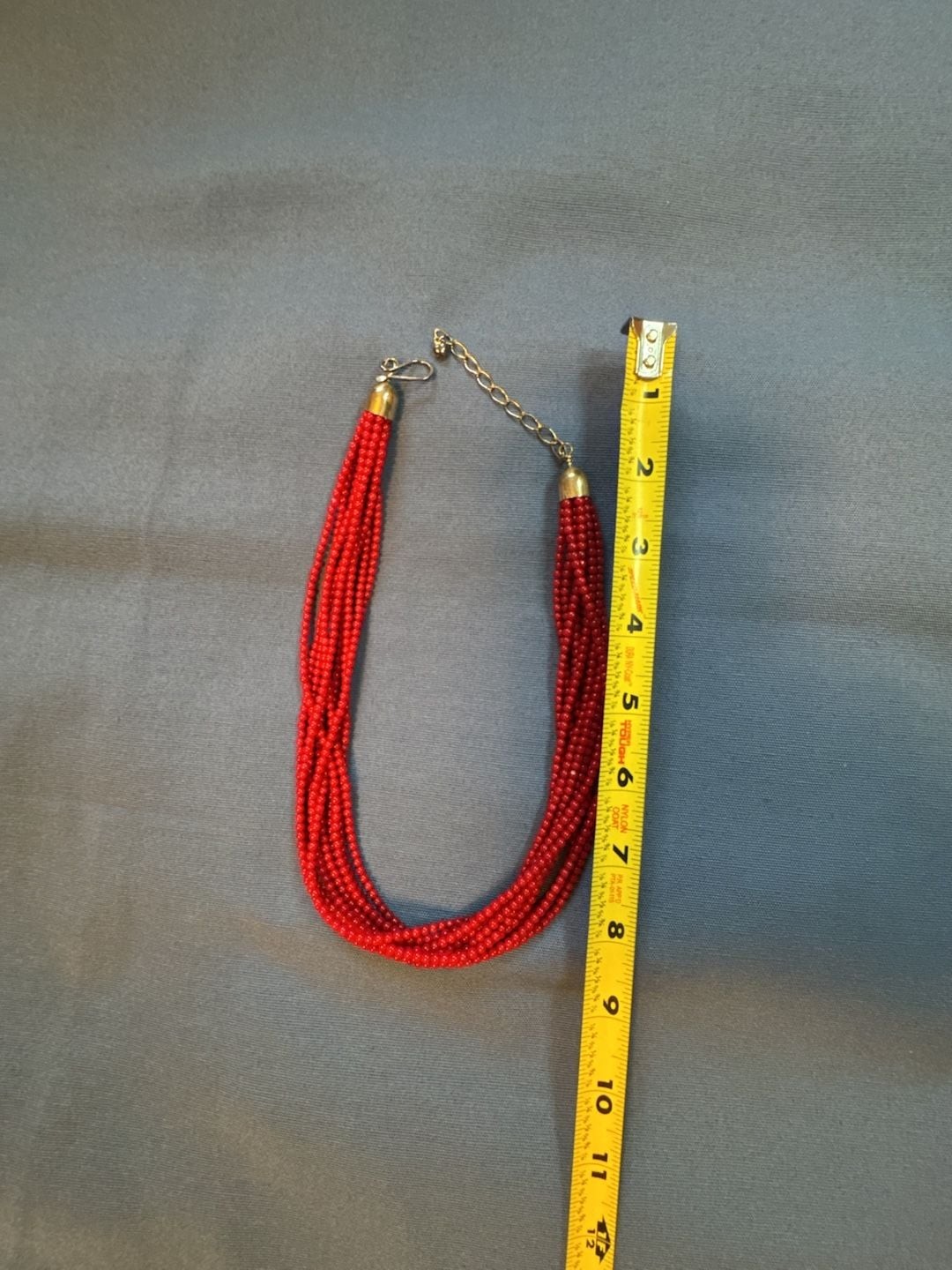 Desert Rose Trading Jay King Silver 925 Multi Strand Red Coral Necklace