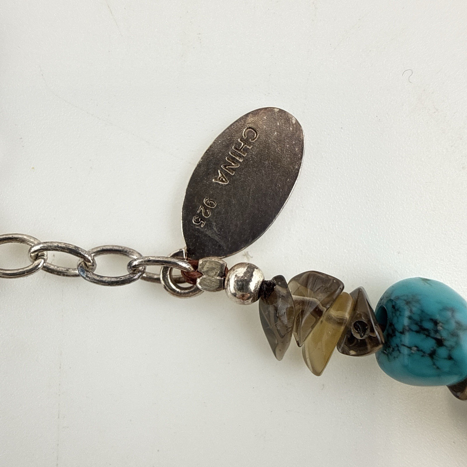 Deb Guyot Necklace Blue Turquoise Quartz Sterling Silver 925 HSN Beaded Matrix