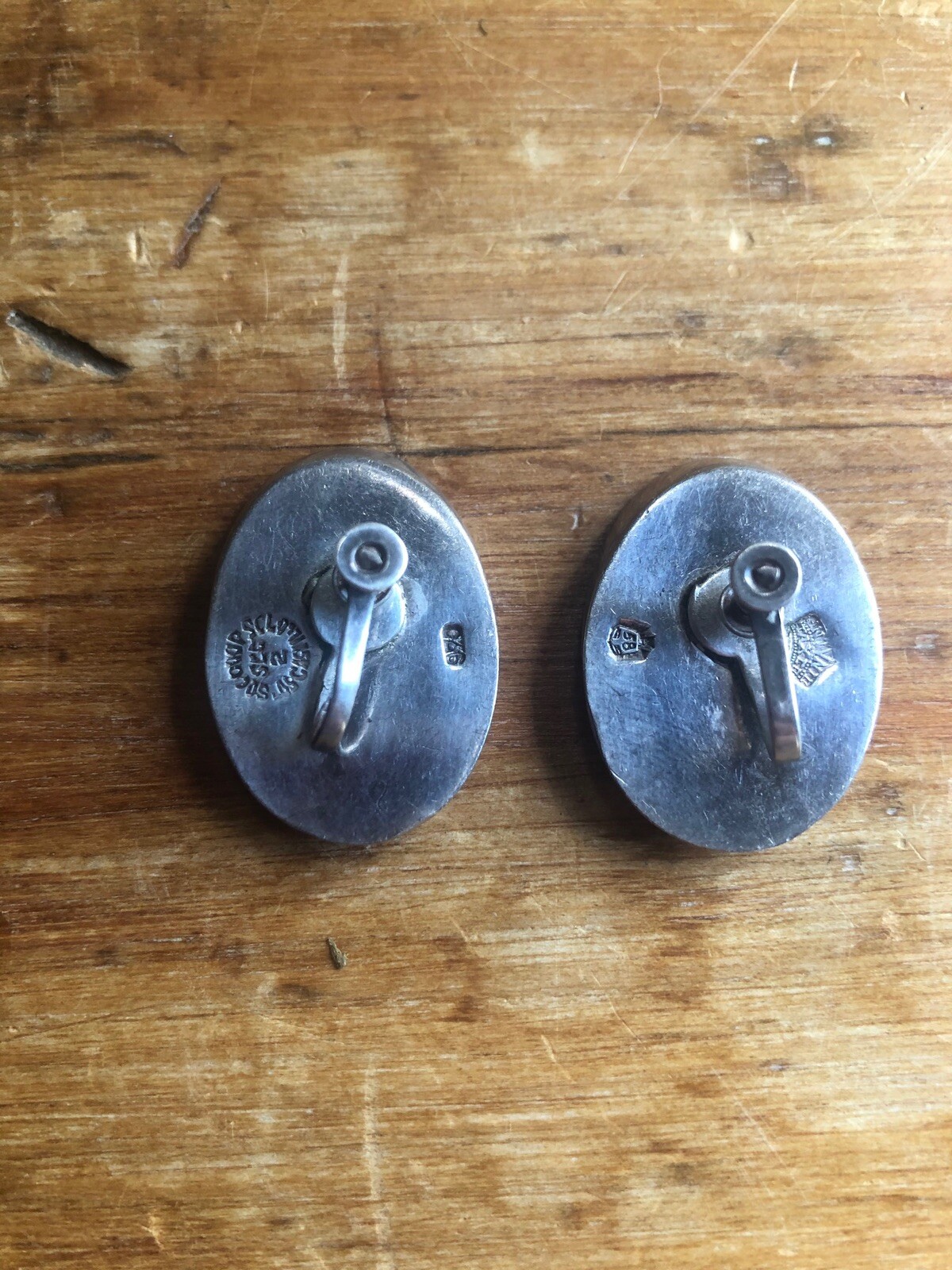 Antonio Pineda Los Castillo Sterling Earrings Modernist Mid-Century MCM