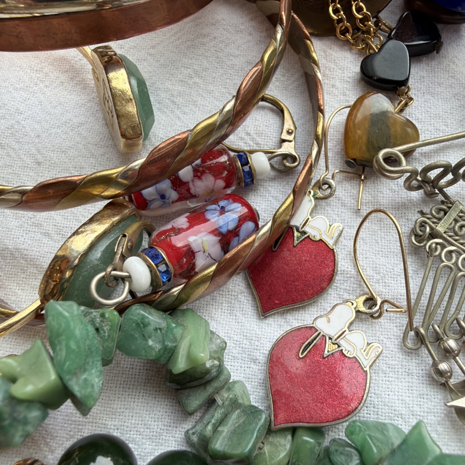 Grandma’s Vintage Estate Lot Jewelry Necklace Bracelet Brooch Earring 40 PC