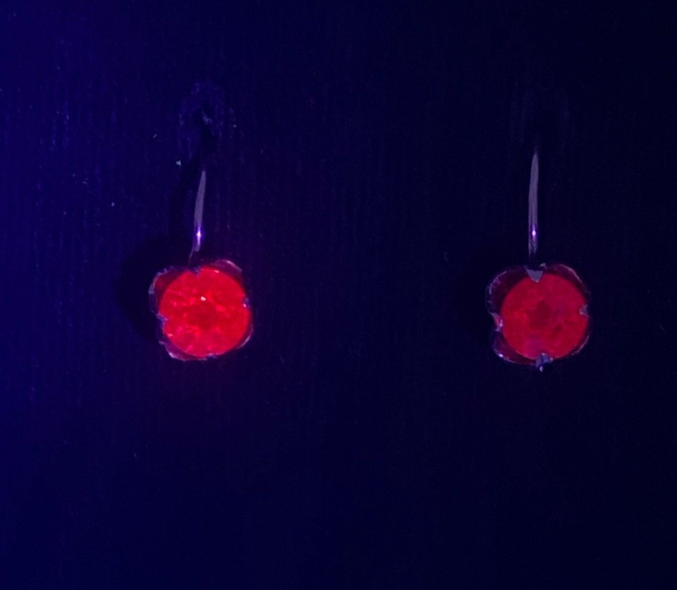 Vintage earrings from the Soviet Union, 70s, 875 silver, USSR.Weight 1.89 g