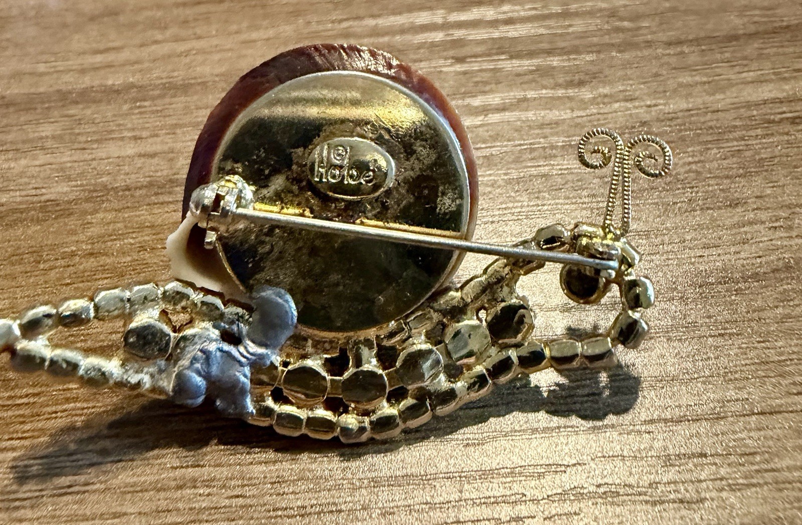 Vintage Hobe Snail Brooch