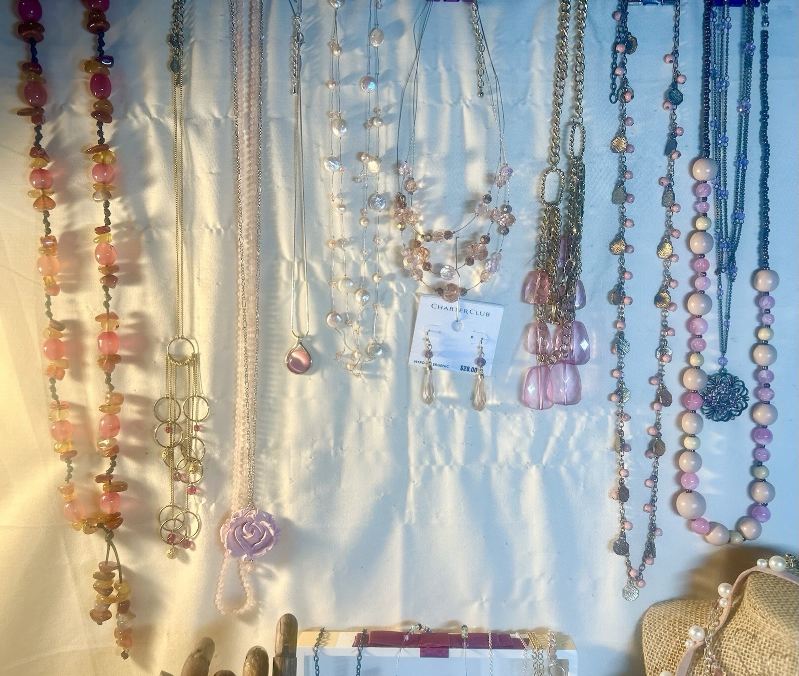 Grandma’s Vintage/Estate PINK Jewelry Lot 80+ Pieces, Some Signed/NWT