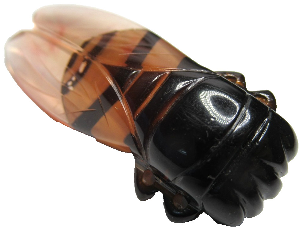Beautiful Vintage Cicada Locust Bug Pin Brooch