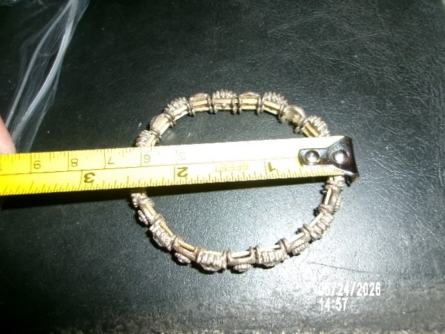 VTG Bracelet 2 1/2 INCH ELASTIC BAND RHINESTONES