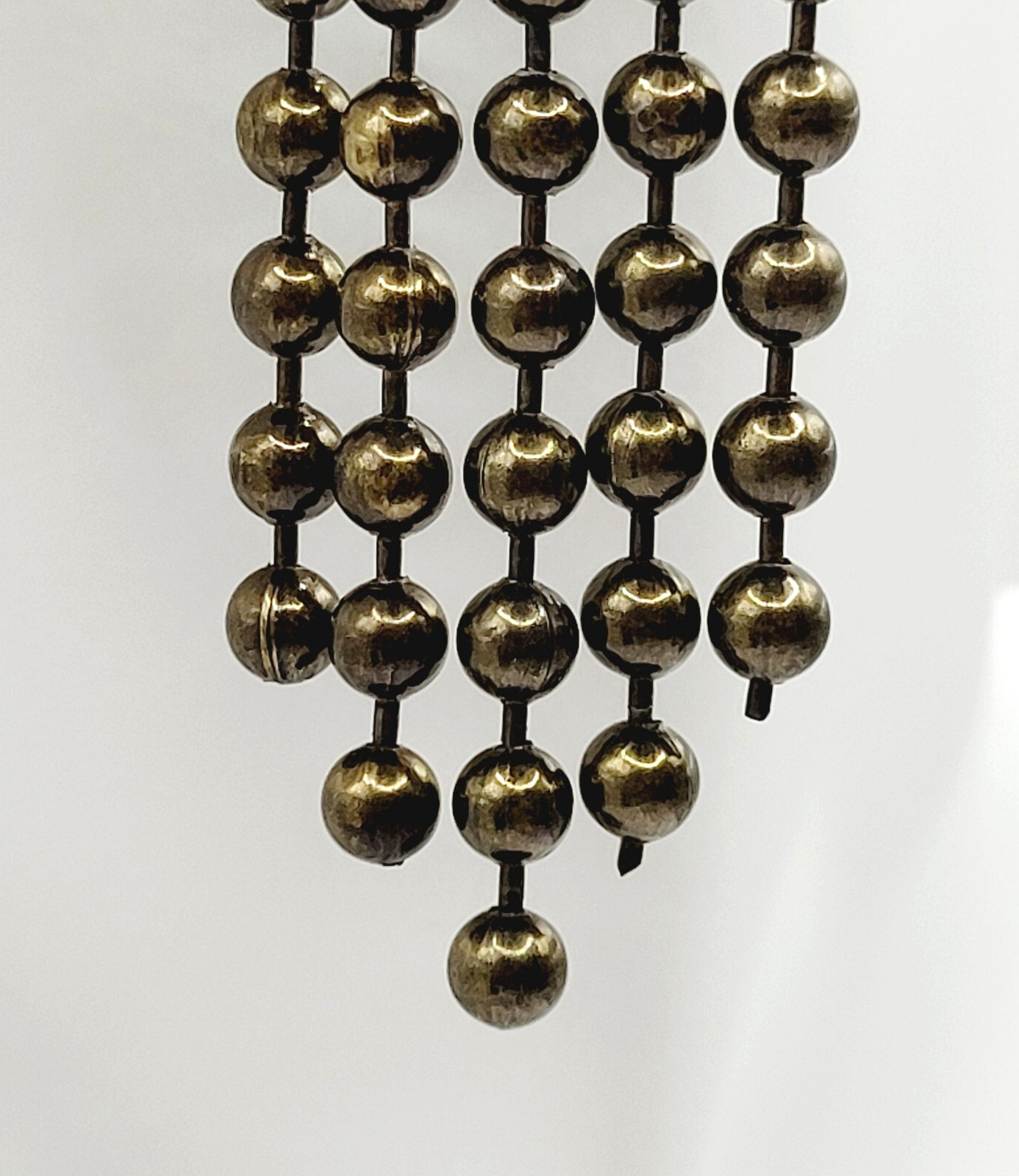 Ball & Chain Fringe Brutalist Runway Style Mixed Metal Tone Vtg Pierced Earrings