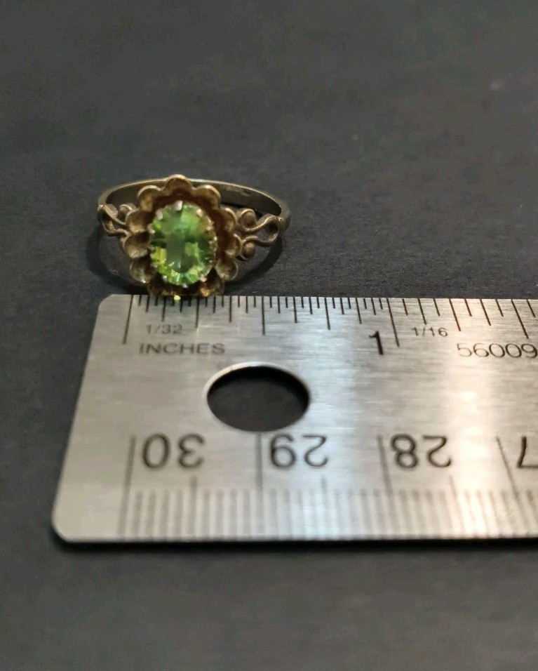 Vintage Gilt Silver Engagement Ring 875 soviet Women’s Jewelry