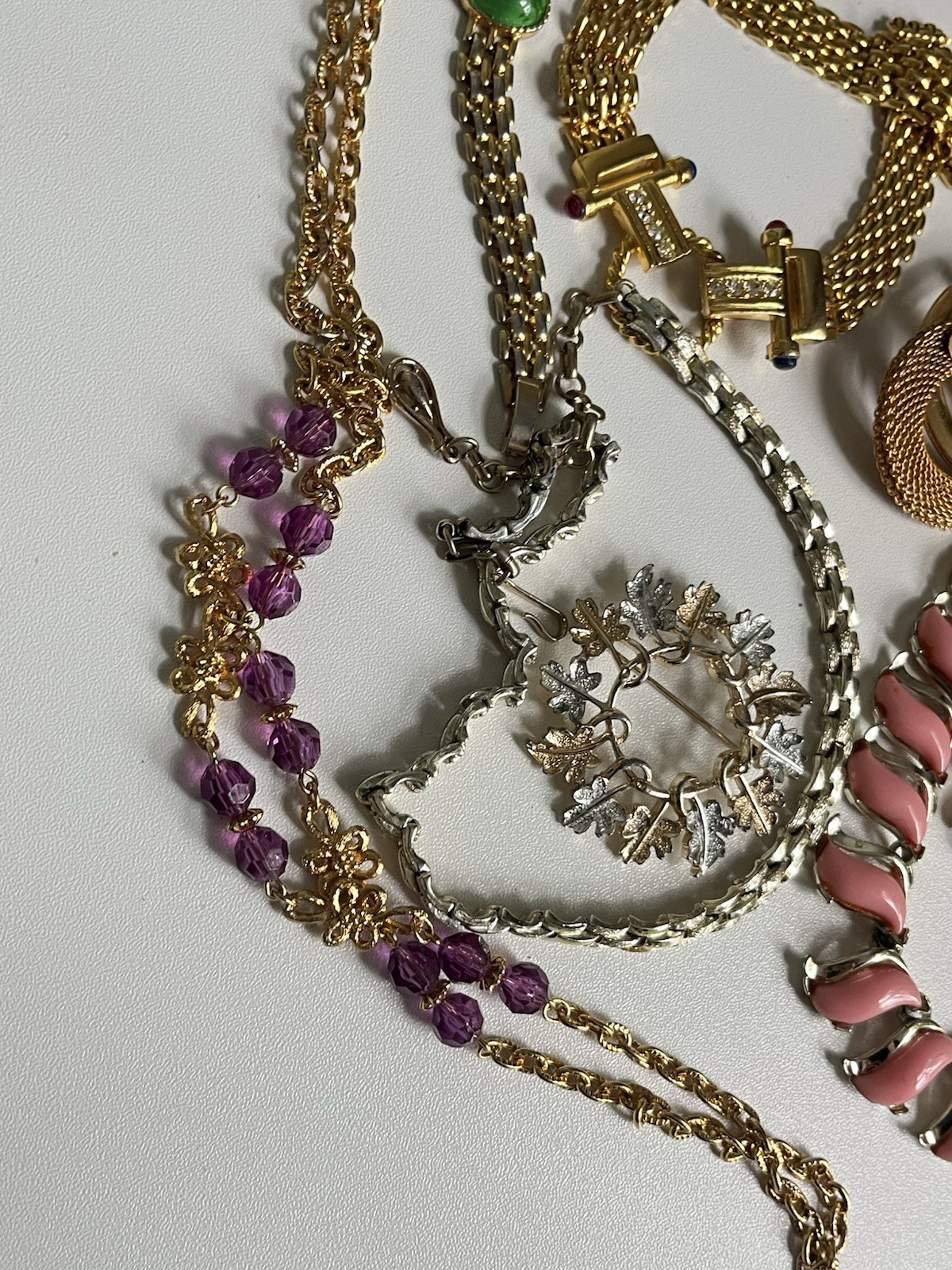 Vintage Jewelry Lot Monet Coro LC Avon Coventry Enamel Rhinestone Heart 1960-80’