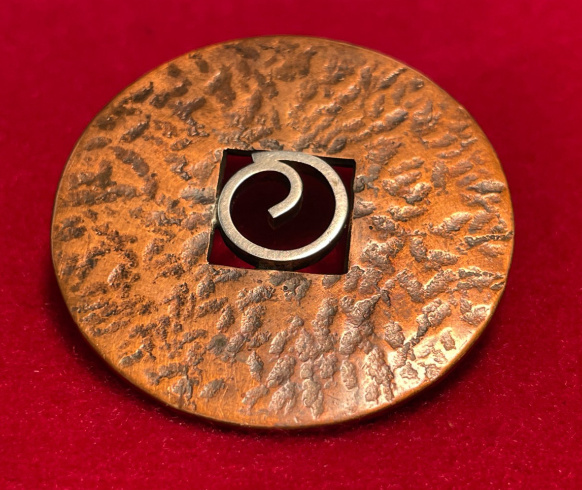 Lot of 2 Vintage Mid-Century Modernist Artisan Brooches – Includes “NERD”