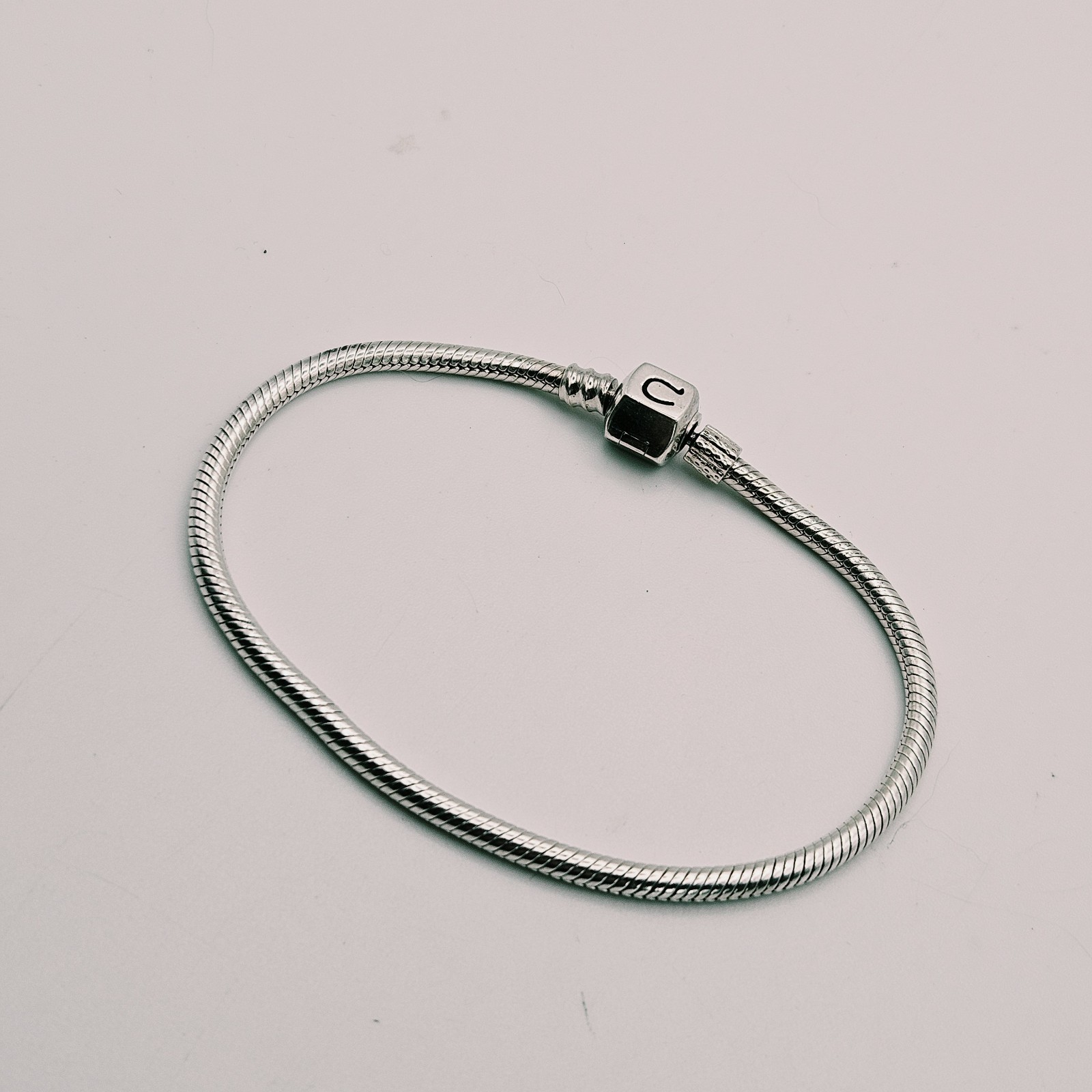 VTG Sterling Silver – CHAMILIA Snake Chain 7.5” Starter Charm Bracelet